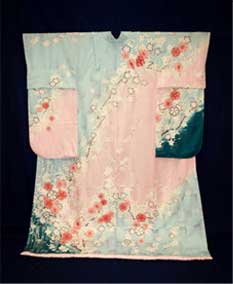 【No.10】薄水色と薄桃色に梅